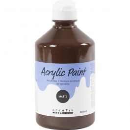 Acrylfarbe Matt, Braun, 500 ml/ 1 Fl. [HOB-32130]