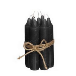 Kerzen Schwarz 11cm (7 Stück) [IFS-32168]