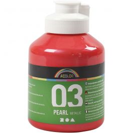 Acrylfarbe Metallic, Metallic, Rot, 500 ml/ 1 Fl. [HOB-32210]