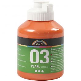 Acrylfarbe Metallic, Metallic, Orange, 500 ml/ 1 Fl. [HOB-32212]