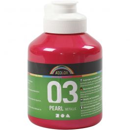 Acrylfarbe Metallic, Metallic, Pink, 500 ml/ 1 Fl. [HOB-32214]