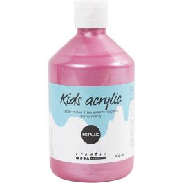 Acrylfarbe Metallic, Metallic, Rosa, 500 ml/ 1 Fl. [HOB-32216]