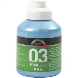 Acrylfarbe Metallic, Metallic, Hellblau, 500 ml/ 1 Fl. [HOB-32220]