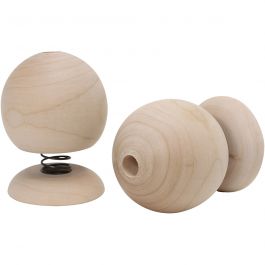 Wackel-Figur aus Holz, H 75 mm, D 50 mm, 12 Stk/ 1 Pck [HOB-669055]