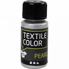 Textilfarbe, Perlmutt, Silber, 50 ml/ 1 Fl. [HOB-33689]