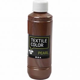 Textilfarbe, Perlmutt, Braun, 250 ml/ 1 Fl. [HOB-33732]