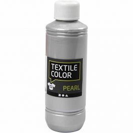 Textilfarbe, Perlmutt, Silber, 250 ml/ 1 Fl. [HOB-33762]