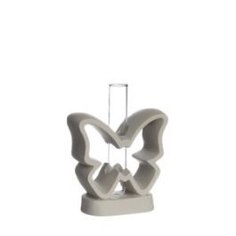 Glasrohr mit Zement-Basis Schmetterling 10x4x14cm (1 Stück) [IFS-34011]