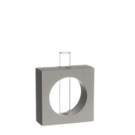 Glasrohr mit Zement-Basis Viereckig 10x4x14cm (1 Stück) [IFS-34012]