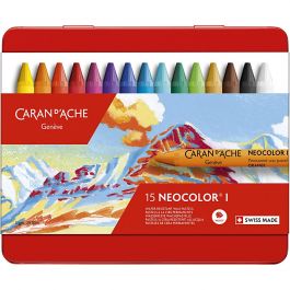 CARAN D’ACHE Neocolor I - Ölkreide, L 10 cm, Dicke 8,5 mm, Sortierte Farben, 15 Stk/ 1 Pck [HOB-34014]