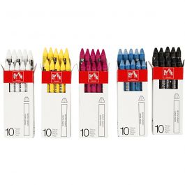 CARAN D’ACHE Neocolor II, L 10 cm, Dicke 8,5 mm, Sortierte Farben, 5x10 Stk/ 1 Pck [HOB-34049]