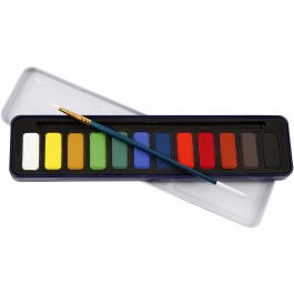 Wasserfarben-Set, Größe 12x30 mm, Sortierte Farben, 12 Farbe/ 1 Pck [HOB-34236]