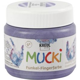 Mucki Fingerfarbe, Metallic-Lila, 150 ml/ 1 Dose [HOB-34754]