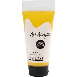 Acrylfarbe, Mattglänzend, Halbdeckend, Primärgelb, 75 ml/ 1 Fl. [HOB-35143]