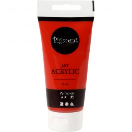 Acrylfarbe, Mattglänzend, Halbdeckend, Primärrot, 75 ml/ 1 Fl. [HOB-35145]
