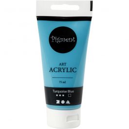 Acrylfarbe, Mattglänzend, Deckend, Türkisblau, 75 ml/ 1 Fl. [HOB-35151]