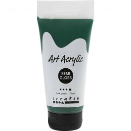 Acrylfarben, Mattglänzend, Deckend, Dunkelgrün, 75 ml/ 1 Fl. [HOB-35153]