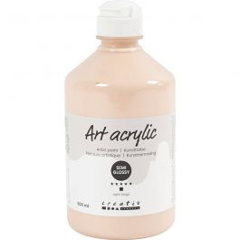 Acrylfarbe, Mattglänzend, Deckend, Hellbeige, 500 ml/ 1 Fl. [HOB-35405]