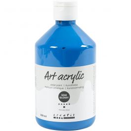 Acrylfarbe, Mattglänzend, Transparent, Primärblau, 500 ml/ 1 Fl. [HOB-35406]