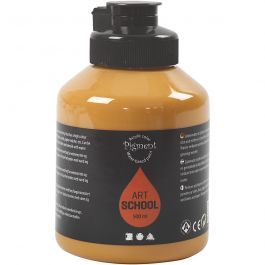 Acrylfarbe, Mattglänzend, Deckend, Ocker, 500 ml/ 1 Fl. [HOB-35420]