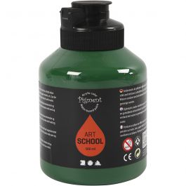 Acrylfarbe, Mattglänzend, Halbtransparent, Dunkelgrün, 500 ml/ 1 Fl. [HOB-35422]