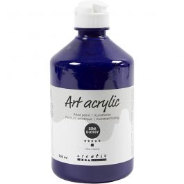 Acrylfarbe, Mattglänzend, Deckend, Ultramarinblau, 500 ml/ 1 Fl. [HOB-35424]