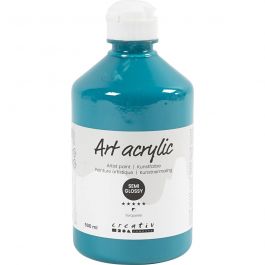 Acrylfarbe, Mattglänzend, Deckend, Türkis, 500 ml/ 1 Fl. [HOB-35436]