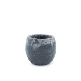 Aromaschale Dunkelgrau Moschus Duft Ø9x8 cm (6 Stück) [IFS-36218]