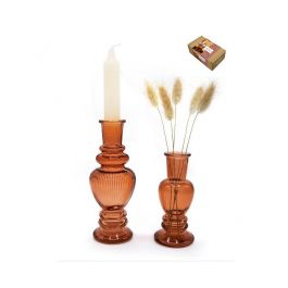 Kerzenständer Bernstein (2 holders) [IFS-36501]