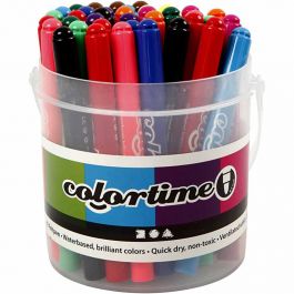 Colortime Marker, Strichstärke 5 mm, Sortierte Farben, 42 Stk/ 1 Pck [HOB-37343]