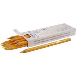 Super Ferby 1 Buntstifte, L 18 cm, Mine 6,25 mm, Gelb, 12 Stk/ 1 Pck [HOB-38353]