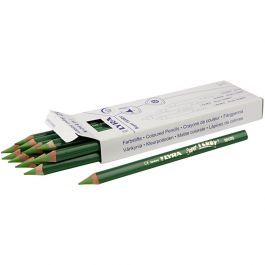 Super Ferby 1 Buntstifte, L 18 cm, Mine 6,25 mm, Hellgrün, 12 Stk/ 1 Pck [HOB-38366]
