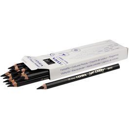 Super Ferby 1 Buntstifte, L 18 cm, Mine 6,25 mm, Schwarz, 12 Stk/ 1 Pck [HOB-38370]
