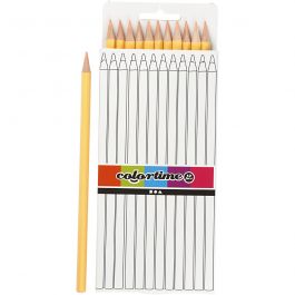 Colortime Buntstifte, L 17 cm, Mine 3 mm, Hellbeige, 12 Stk/ 1 Pck [HOB-38574]