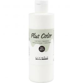 Plus Color Bastelfarbe, Naturweiß, 250 ml/ 1 Fl. [HOB-39437]