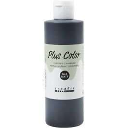 Plus Color Bastelfarbe, Schwarz, 250 ml/ 1 Fl. [HOB-39442]