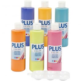 Plus Color Bastelfarbe, 6x250 ml/ 1 Pck [HOB-39495]