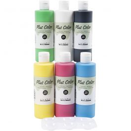 Plus Color Bastelfarbe, Primärfarben, 6x250 ml/ 1 Pck [HOB-39533]