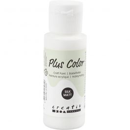 Plus Color Bastelfarbe, Weiß, 60ml/ 1 Fl. [HOB-39677]