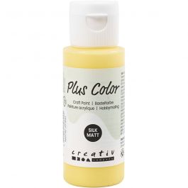 Plus Color Bastelfarbe, Primelgelb, 60 ml/ 1 Fl. [HOB-39678]