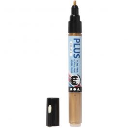 Plus Color Marker, L 14,5 cm, Strichstärke 1-2 mm, Gold, 5,5 ml, 1 Stk [HOB-39852]