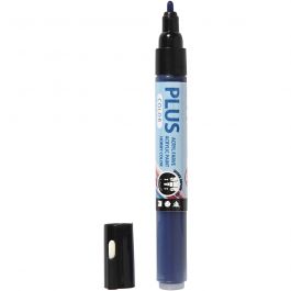 Plus Color Marker, L 14,5 cm, Strichstärke 1-2 mm, Marineblau, 5,5 ml, 1 Stk [HOB-39858]