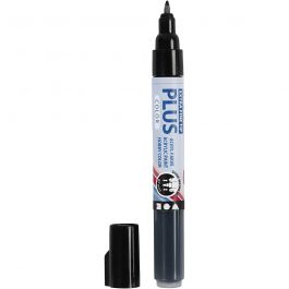 Plus Color Marker, L 14,5 cm, Strichstärke 0,7 mm, Schwarz, 5,5 ml, 1 Stk [HOB-39942]