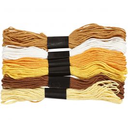 Stickgarn, Dicke 1 mm, Golden, 6 Bündl./ 1 Pck [HOB-412700]