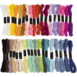 Stickgarn, Dicke 1 mm, Sortierte Farben, 42 Bündl./ 1 Pck [HOB-41279]
