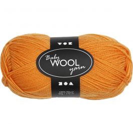 Babywolle, L 172 M, Orange, 50 g/ 1 Knäuel [HOB-41326]