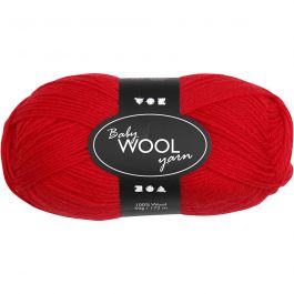 Babywolle, L 172 M, Rot, 50 g/ 1 Knäuel [HOB-41327]