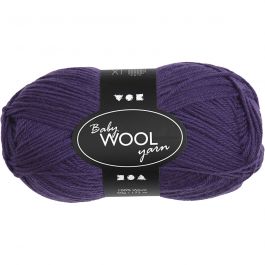 Babywolle, L 172 M, Dunkellila, 50 g/ 1 Knäuel [HOB-41328]