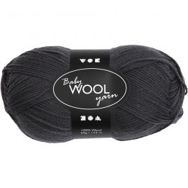 Babywolle, L 172 M, Dunkelgrau, 50 g/ 1 Knäuel [HOB-41331]