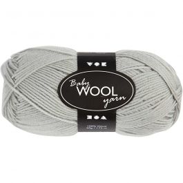 Babywolle, L 172 M, Hellgrau, 50 g/ 1 Knäuel [HOB-41340]